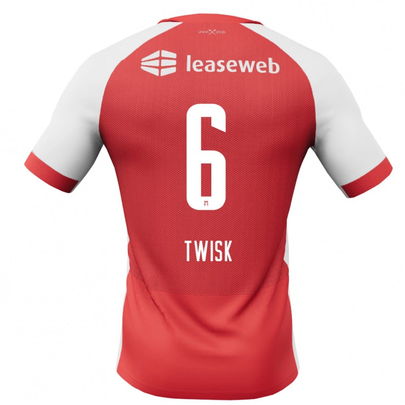 Danxen Kobiety Nick Twisk #6 Czerwony Biały Czarny Domowa Koszulka 2026/27 Koszulki Klubowe