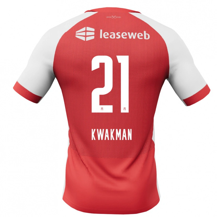 Danxen Kobiety Dave Kwakman #21 Czerwony Biały Czarny Domowa Koszulka 2026/27 Koszulki Klubowe