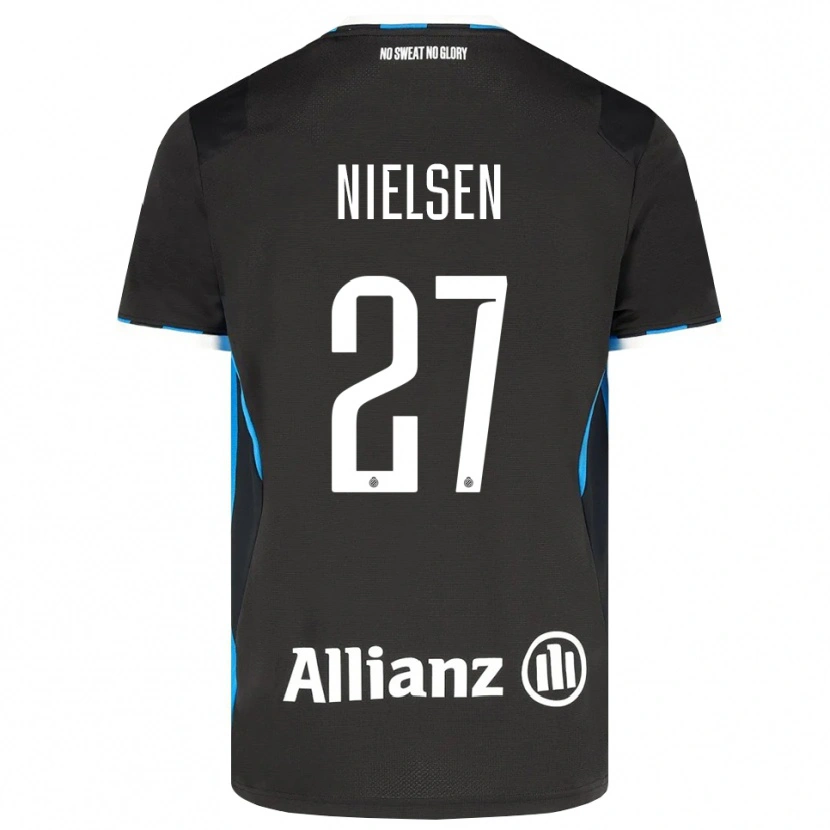 Danxen Kobiety Casper Nielsen #27 Czarny Czerwony Niebieski Domowa Koszulka 2026/27 Koszulki Klubowe
