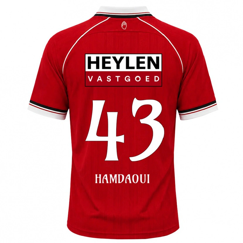 Danxen Kobiety Youssef Hamdaoui #43 Czerwony Biały Czarny Domowa Koszulka 2026/27 Koszulki Klubowe