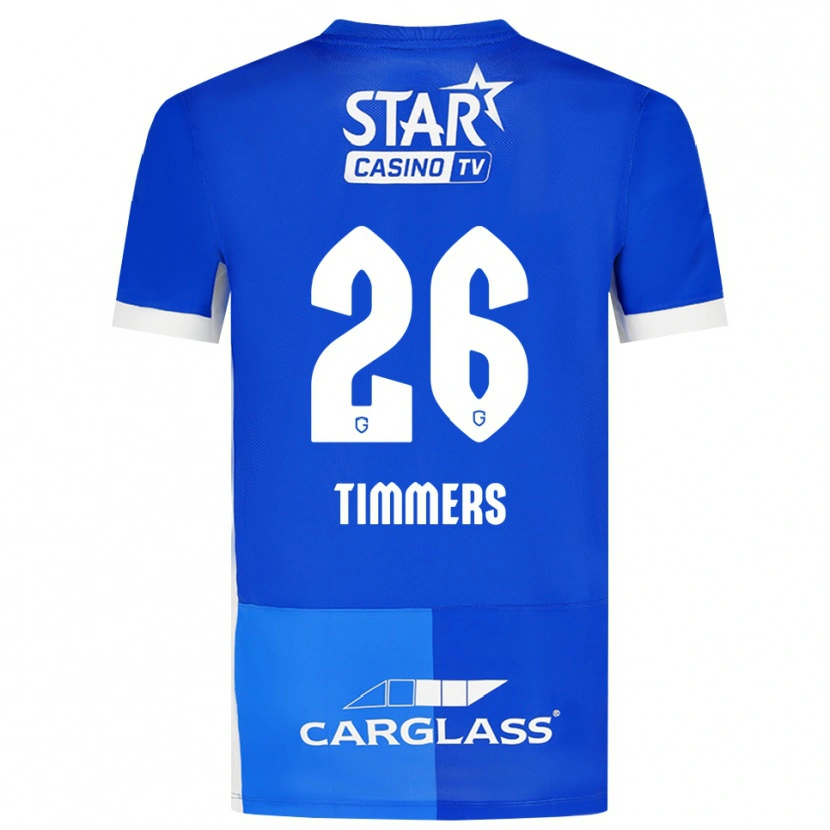 Danxen Kobiety Sebastiaan Timmers #26 Średni Niebieski Królewski Niebieski Biały Domowa Koszulka 2026/27 Koszulki Klubowe
