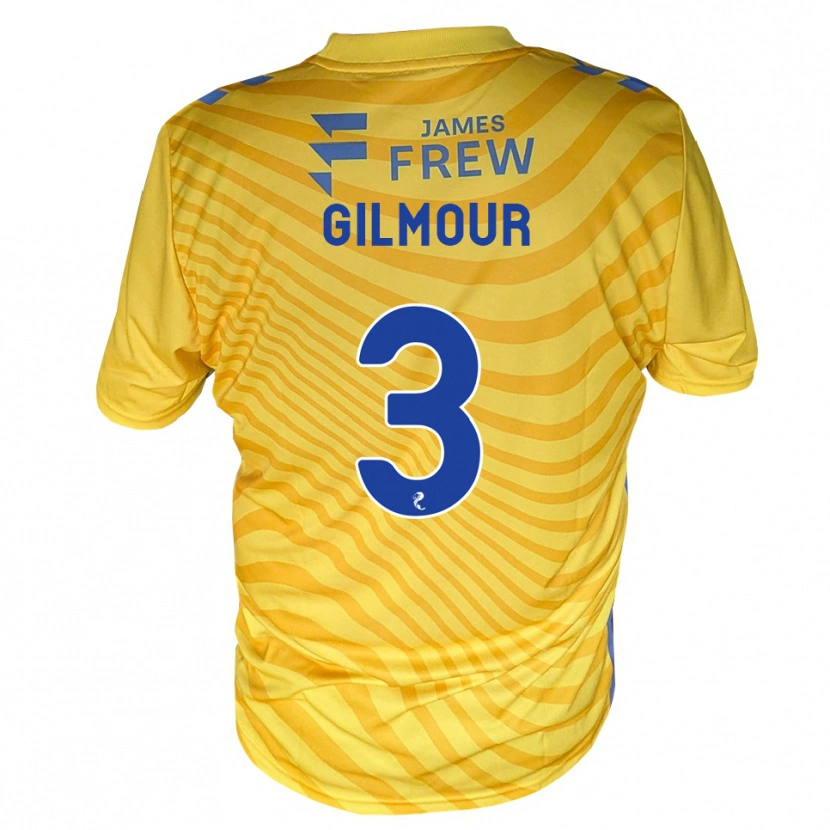 Danxen Kobiety Josh Gilmour #3 Królewski Niebieski Żółty Wyjazdowa Koszulka 2026/27 Koszulki Klubowe
