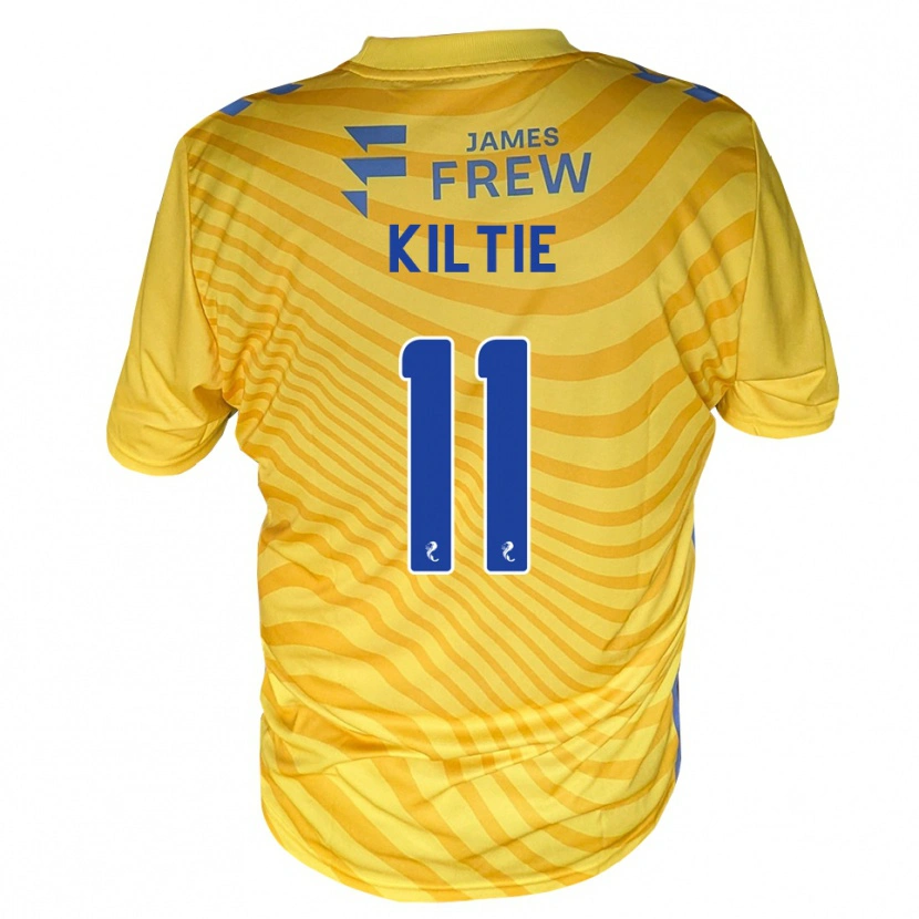 Danxen Kobiety Greg Kiltie #11 Królewski Niebieski Żółty Wyjazdowa Koszulka 2026/27 Koszulki Klubowe