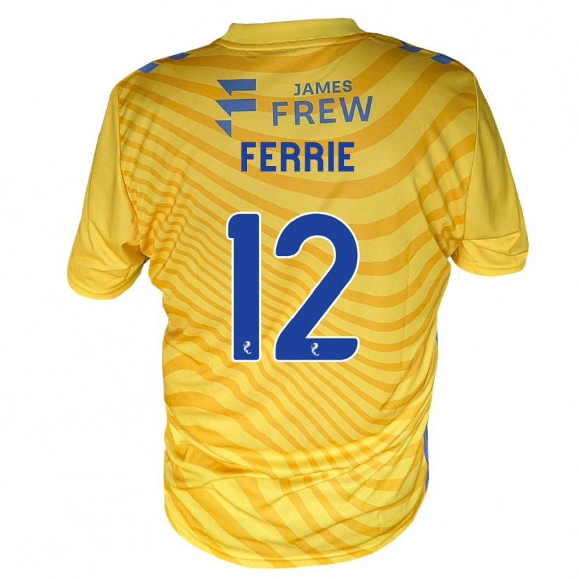 Danxen Kobiety Calum Ferrie #12 Królewski Niebieski Żółty Wyjazdowa Koszulka 2026/27 Koszulki Klubowe