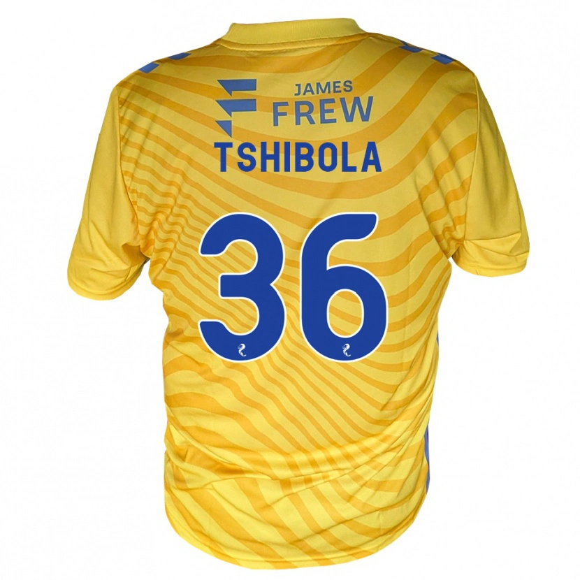 Danxen Kobiety Aaron Tshibola #36 Królewski Niebieski Żółty Wyjazdowa Koszulka 2026/27 Koszulki Klubowe
