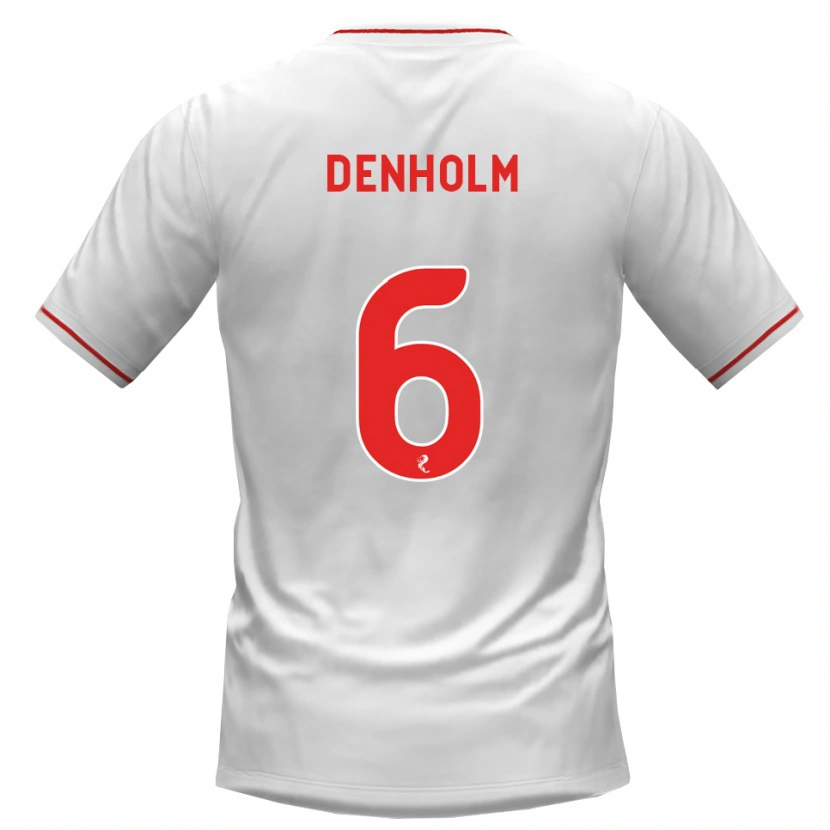 Danxen Kobiety Aidan Denholm #6 Biały Czerwony Wyjazdowa Koszulka 2026/27 Koszulki Klubowe
