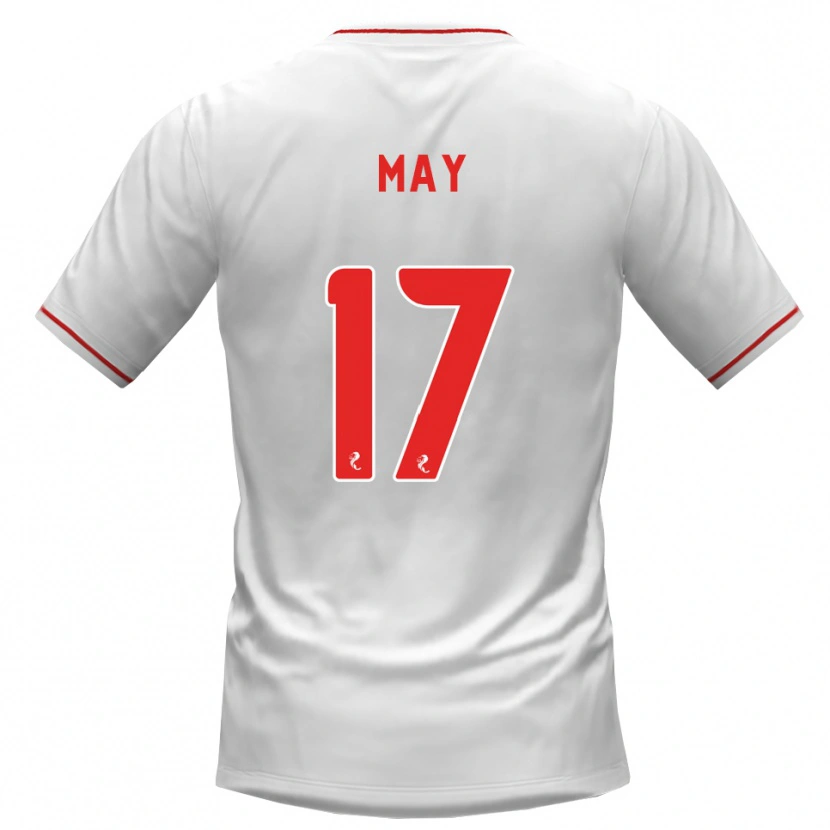 Danxen Kobiety Stevie May #17 Biały Czerwony Wyjazdowa Koszulka 2026/27 Koszulki Klubowe