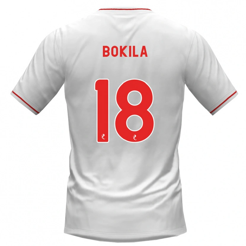 Danxen Kobiety Jeremy Bokila #18 Biały Czerwony Wyjazdowa Koszulka 2026/27 Koszulki Klubowe