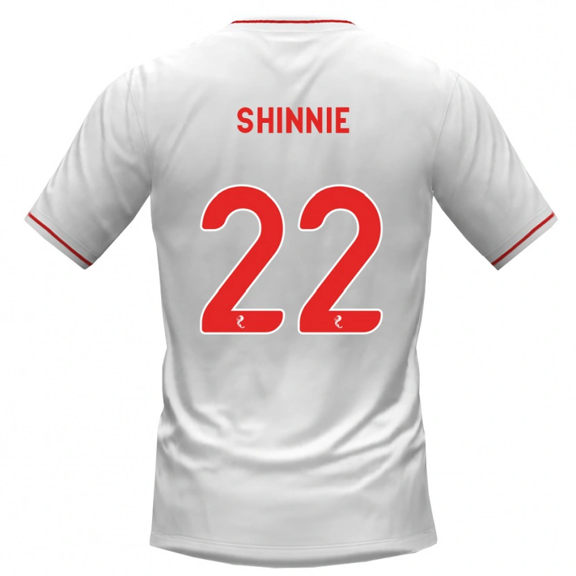 Danxen Kobiety Andrew Shinnie #22 Biały Czerwony Wyjazdowa Koszulka 2026/27 Koszulki Klubowe