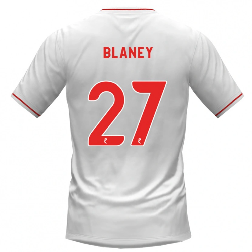 Danxen Kobiety Shane Blaney #27 Biały Czerwony Wyjazdowa Koszulka 2026/27 Koszulki Klubowe