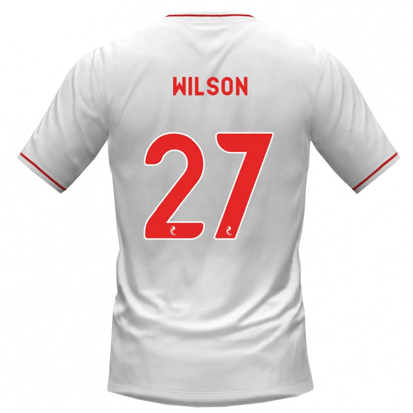 Danxen Kobiety Danny Wilson #27 Biały Czerwony Wyjazdowa Koszulka 2026/27 Koszulki Klubowe