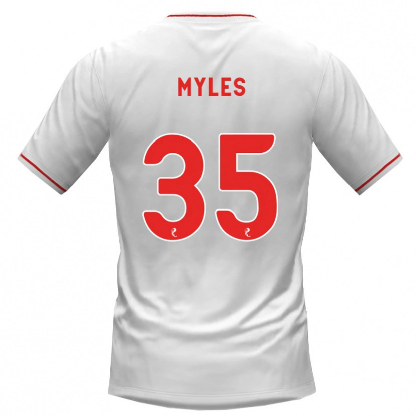 Danxen Kobiety Evan Myles #35 Biały Czerwony Wyjazdowa Koszulka 2026/27 Koszulki Klubowe