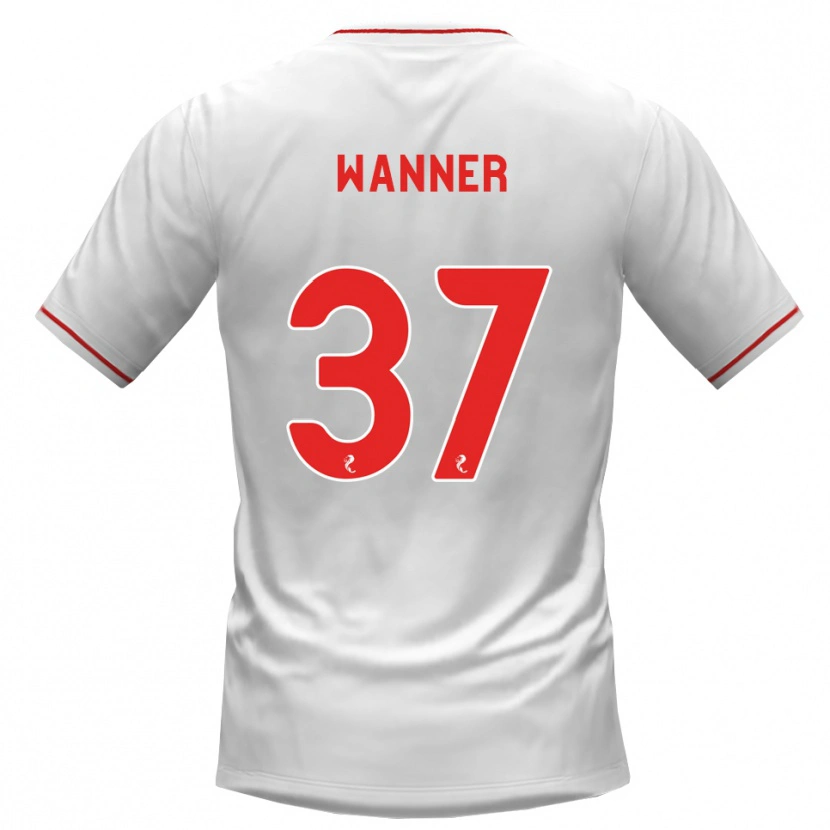 Danxen Kobiety Jannik Wanner #37 Biały Czerwony Wyjazdowa Koszulka 2026/27 Koszulki Klubowe