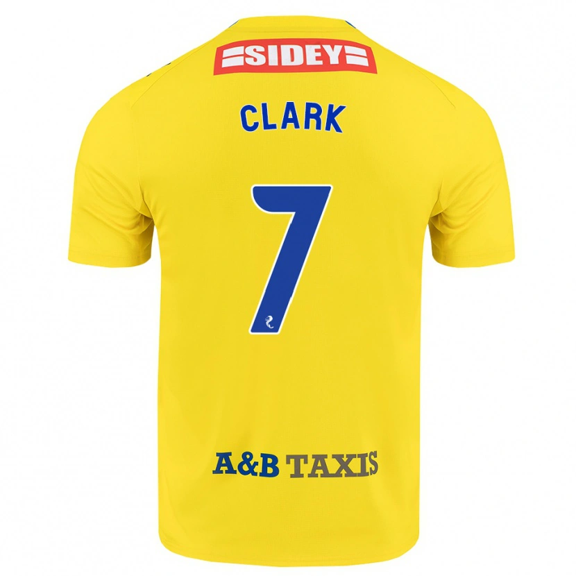 Danxen Kobiety Arran Clark #7 Żółty Niebieski Czarny Wyjazdowa Koszulka 2026/27 Koszulki Klubowe