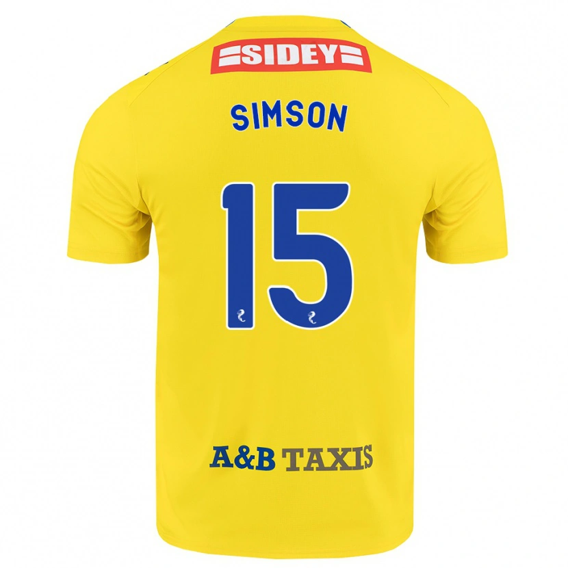 Danxen Kobiety Steffi Simson #15 Żółty Niebieski Czarny Wyjazdowa Koszulka 2026/27 Koszulki Klubowe