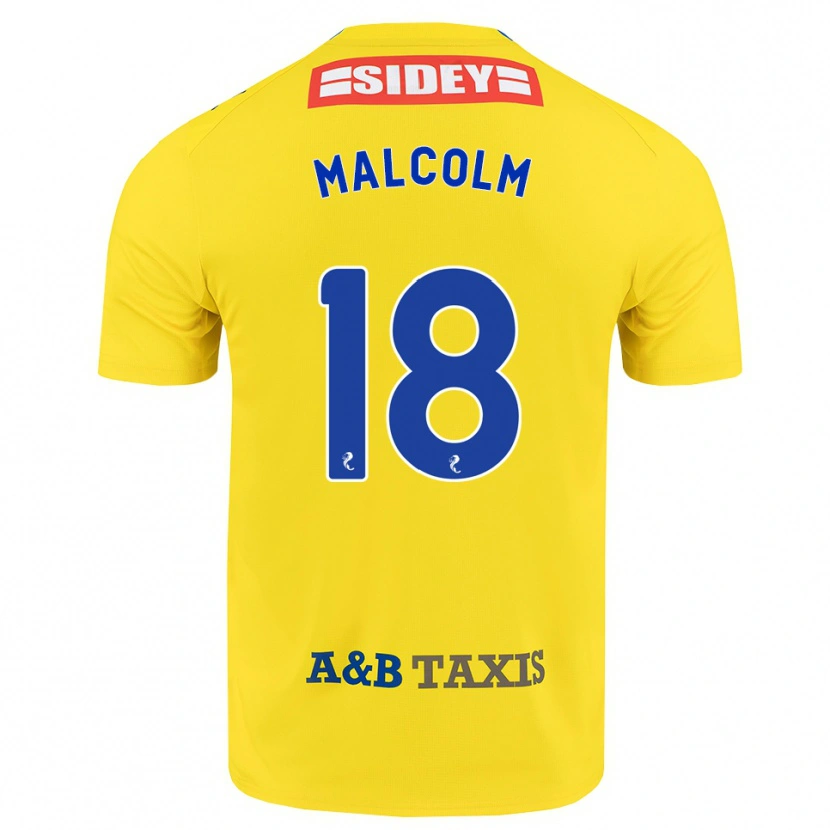 Danxen Kobiety Jodie Malcolm #18 Żółty Niebieski Czarny Wyjazdowa Koszulka 2026/27 Koszulki Klubowe