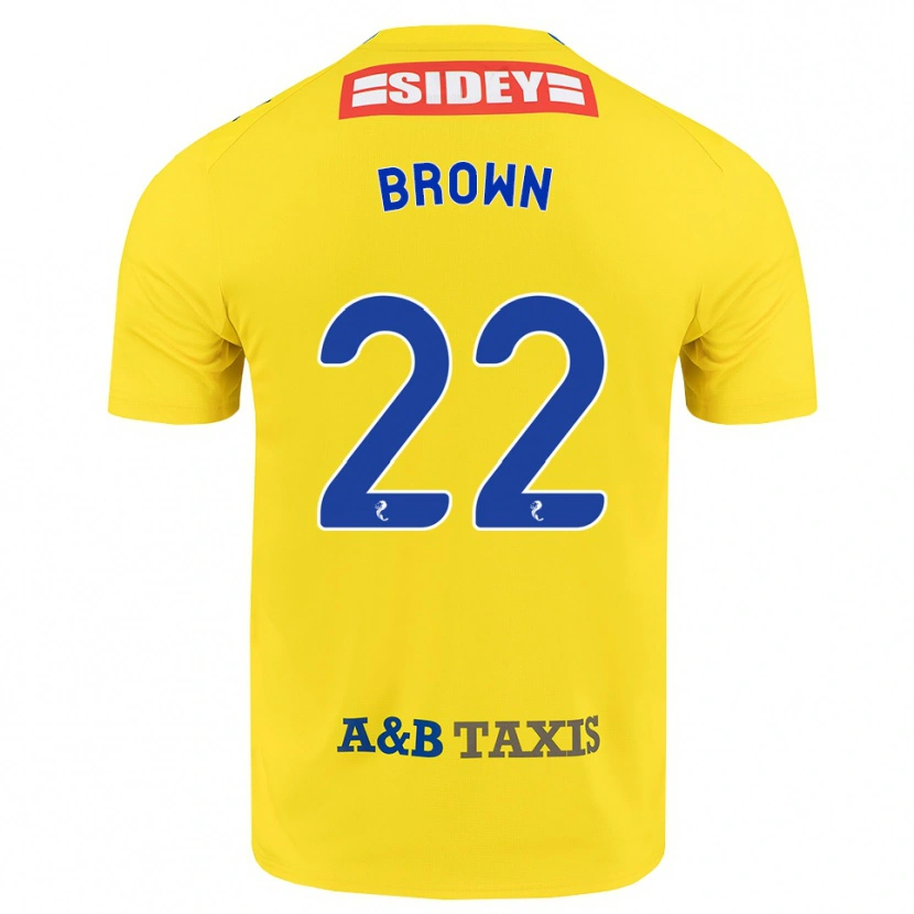 Danxen Kobiety Cameron Brown #22 Żółty Niebieski Czarny Wyjazdowa Koszulka 2026/27 Koszulki Klubowe