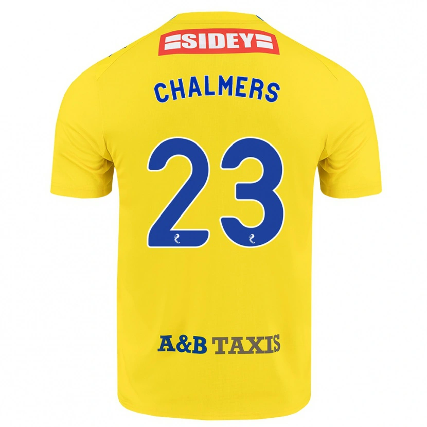 Danxen Kobiety Logan Chalmers #23 Żółty Niebieski Czarny Wyjazdowa Koszulka 2026/27 Koszulki Klubowe