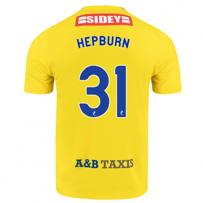 Danxen Kobiety Craig Hepburn #31 Żółty Niebieski Czarny Wyjazdowa Koszulka 2026/27 Koszulki Klubowe