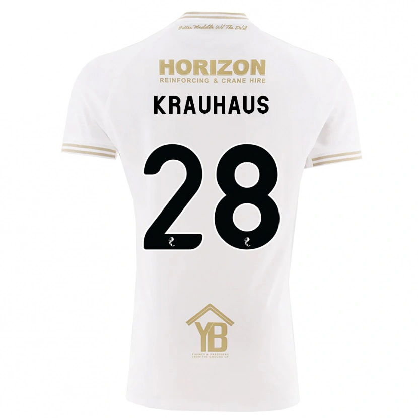 Danxen Kobiety Ben Krauhaus #28 Pszeniczny Biały Wyjazdowa Koszulka 2026/27 Koszulki Klubowe