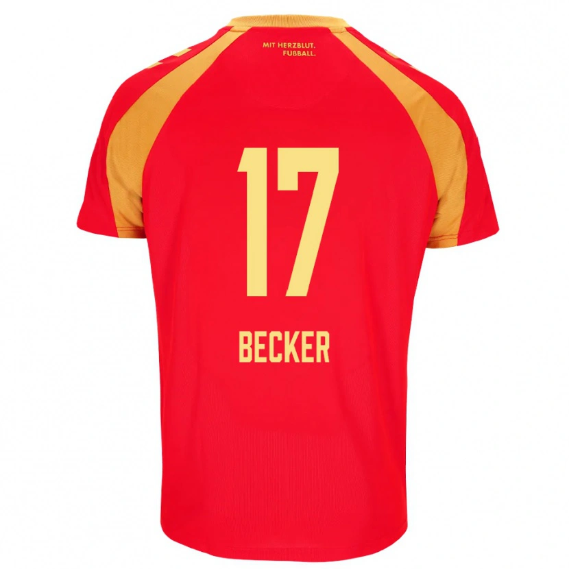 Danxen Kobiety Marlon Becker #17 Czerwony Pomarańczowy Czarny Wyjazdowa Koszulka 2026/27 Koszulki Klubowe