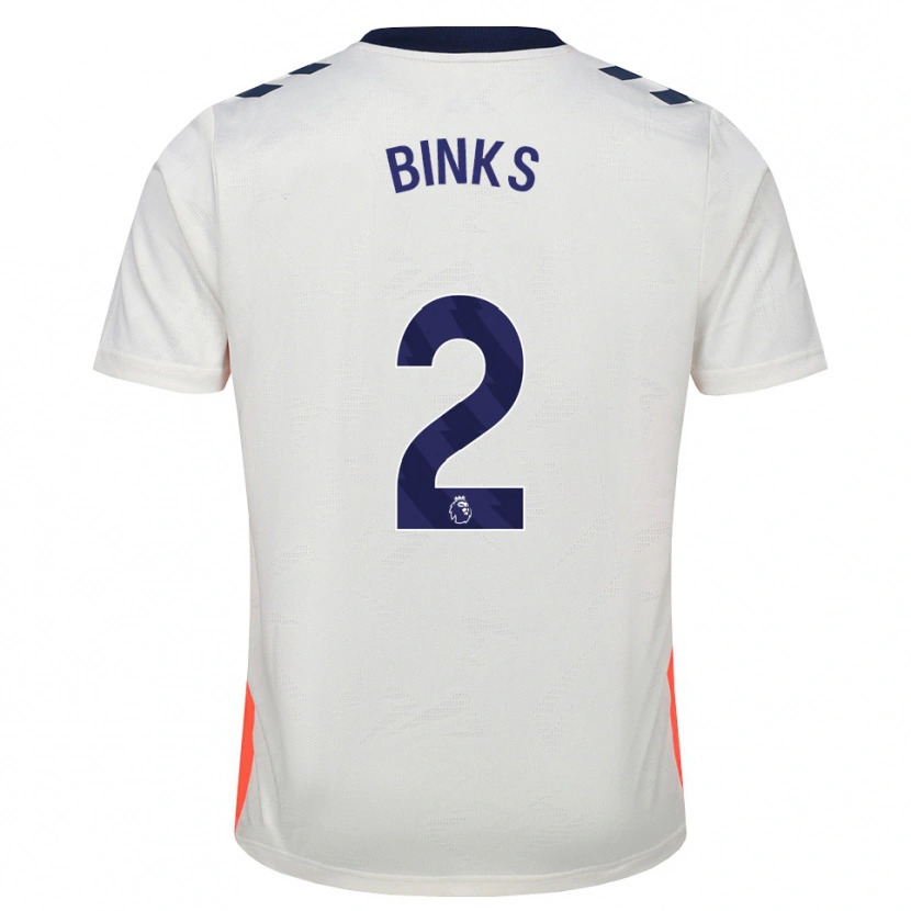 Danxen Kobiety Luis Binks #2 Biały Pomarańczowy Niebieski Królewski Wyjazdowa Koszulka 2026/27 Koszulki Klubowe