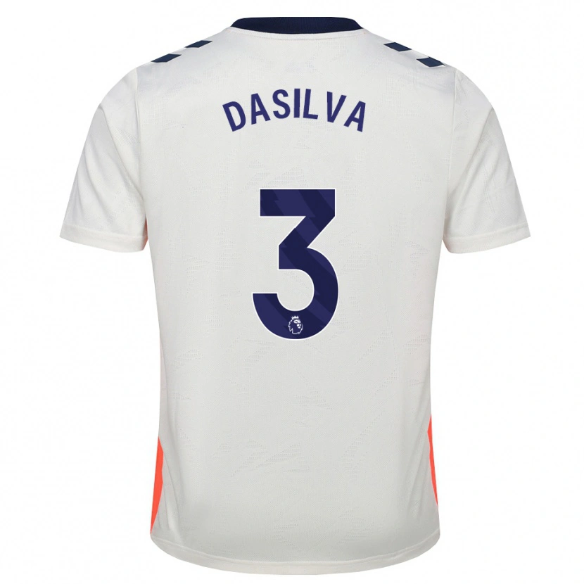Danxen Kobiety Jay Dasilva #3 Biały Pomarańczowy Niebieski Królewski Wyjazdowa Koszulka 2026/27 Koszulki Klubowe