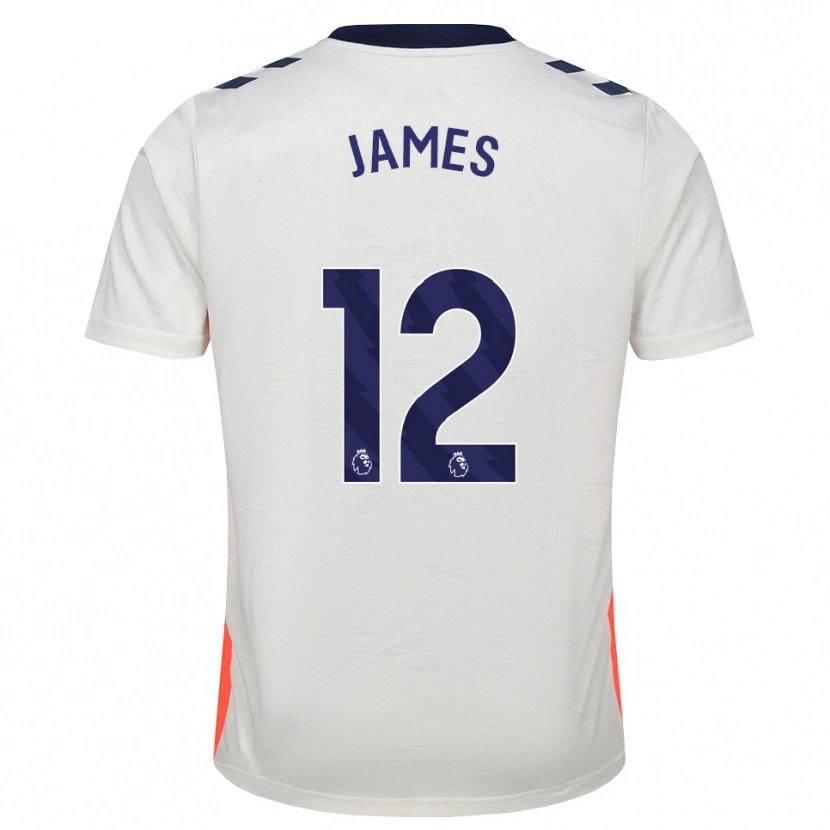 Danxen Kobiety Jack James #12 Biały Pomarańczowy Niebieski Królewski Wyjazdowa Koszulka 2026/27 Koszulki Klubowe