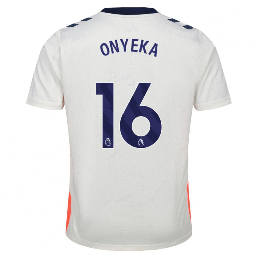 Danxen Kobiety Frank Onyeka #16 Biały Pomarańczowy Niebieski Królewski Wyjazdowa Koszulka 2026/27 Koszulki Klubowe