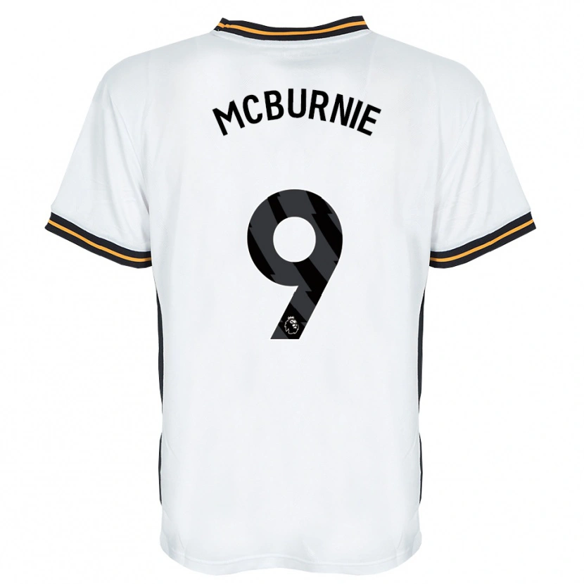 Danxen Kobiety Oli Mcburnie #9 Biały Pomarańczowy Czarny Wyjazdowa Koszulka 2026/27 Koszulki Klubowe