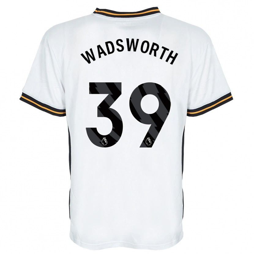 Danxen Kobiety Noah Wadsworth #39 Biały Pomarańczowy Czarny Wyjazdowa Koszulka 2026/27 Koszulki Klubowe