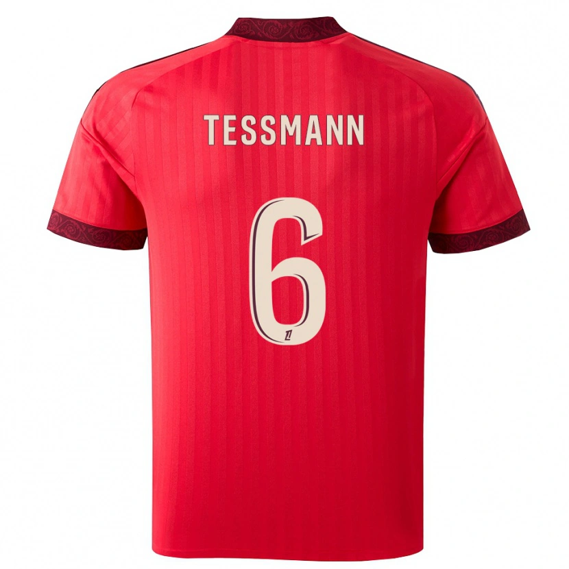 Danxen Kobiety Tanner Tessmann #6 Bordo Czerwony Biały Wyjazdowa Koszulka 2026/27 Koszulki Klubowe