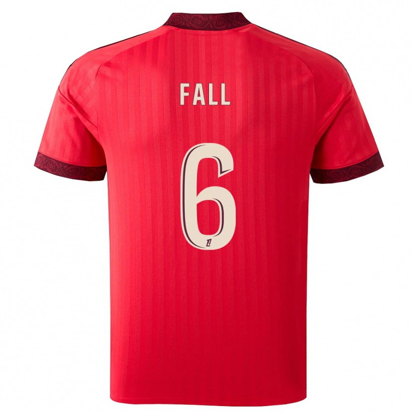 Danxen Kobiety Fallou Fall #6 Bordo Czerwony Biały Wyjazdowa Koszulka 2026/27 Koszulki Klubowe