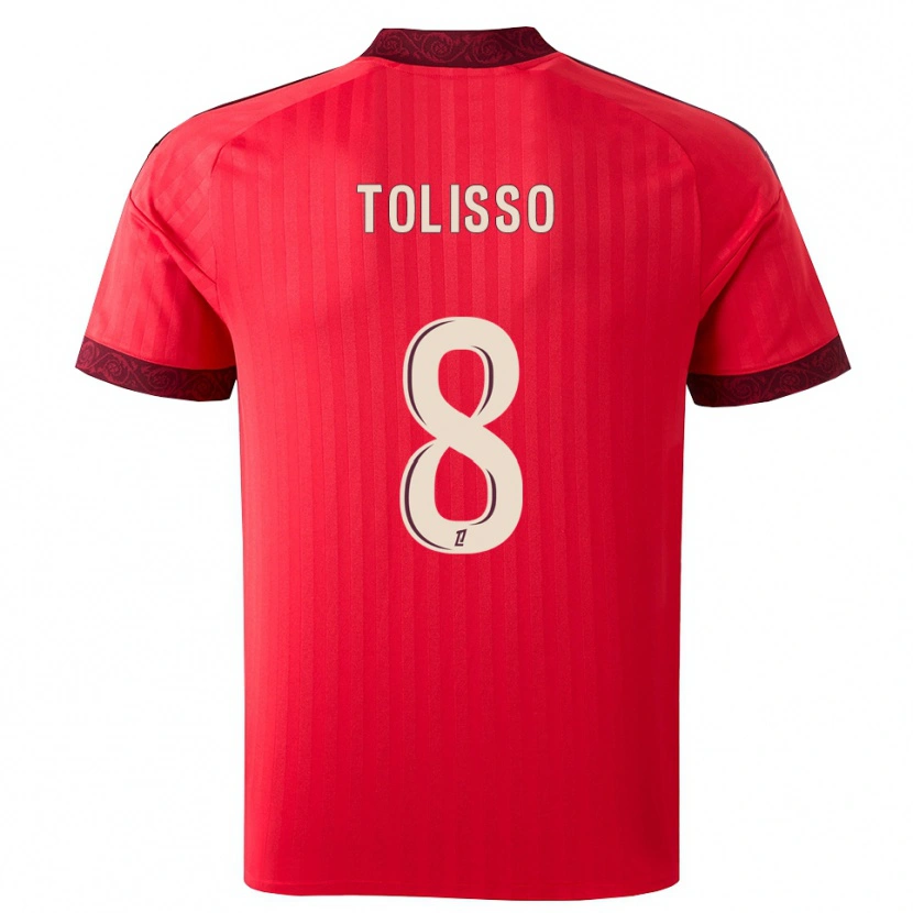 Danxen Kobiety Corentin Tolisso #8 Bordo Czerwony Biały Wyjazdowa Koszulka 2026/27 Koszulki Klubowe
