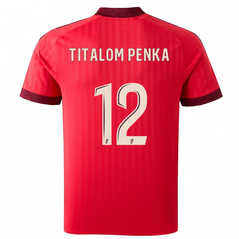 Danxen Kobiety Edwin Titalom Penka #12 Bordo Czerwony Biały Wyjazdowa Koszulka 2026/27 Koszulki Klubowe
