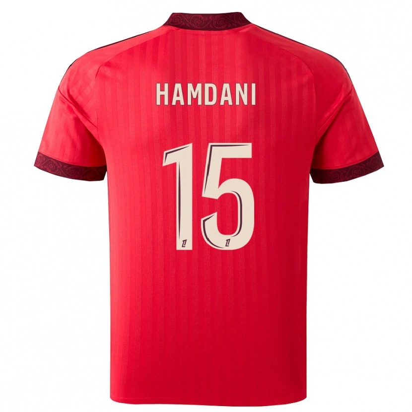 Danxen Kobiety Adil Hamdani #15 Bordo Czerwony Biały Wyjazdowa Koszulka 2026/27 Koszulki Klubowe