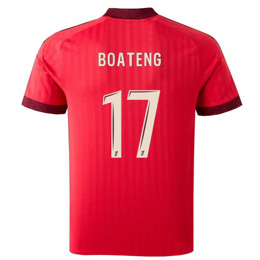 Danxen Kobiety Jerome Boateng #17 Bordo Czerwony Biały Wyjazdowa Koszulka 2026/27 Koszulki Klubowe