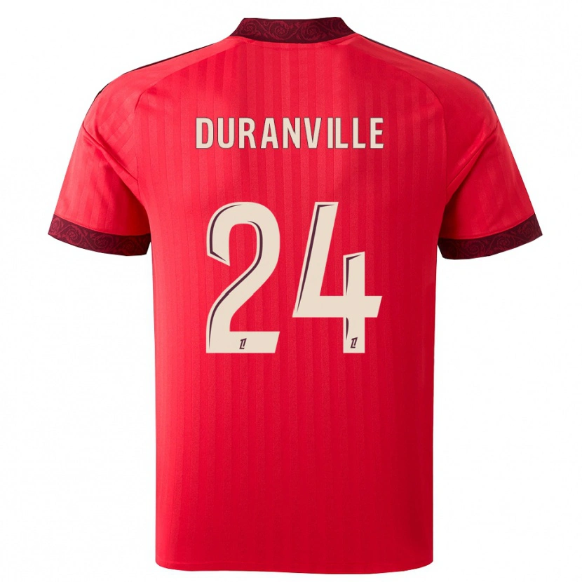 Danxen Kobiety Julien Duranville #24 Bordo Czerwony Biały Wyjazdowa Koszulka 2026/27 Koszulki Klubowe
