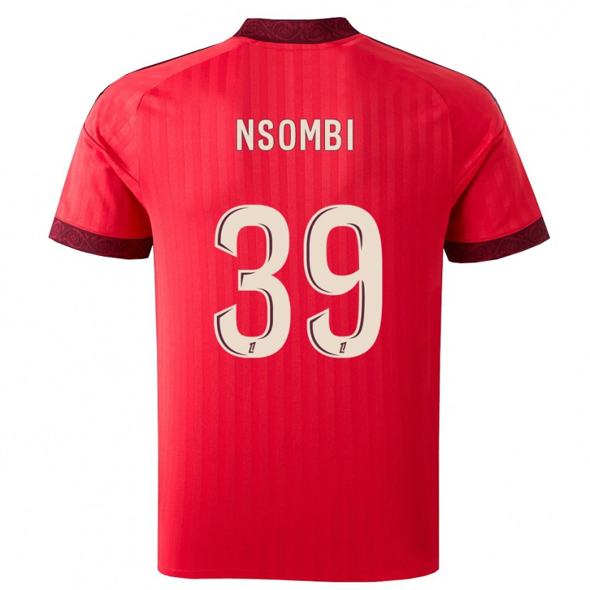 Danxen Kobiety Gael Nsombi #39 Bordo Czerwony Biały Wyjazdowa Koszulka 2026/27 Koszulki Klubowe