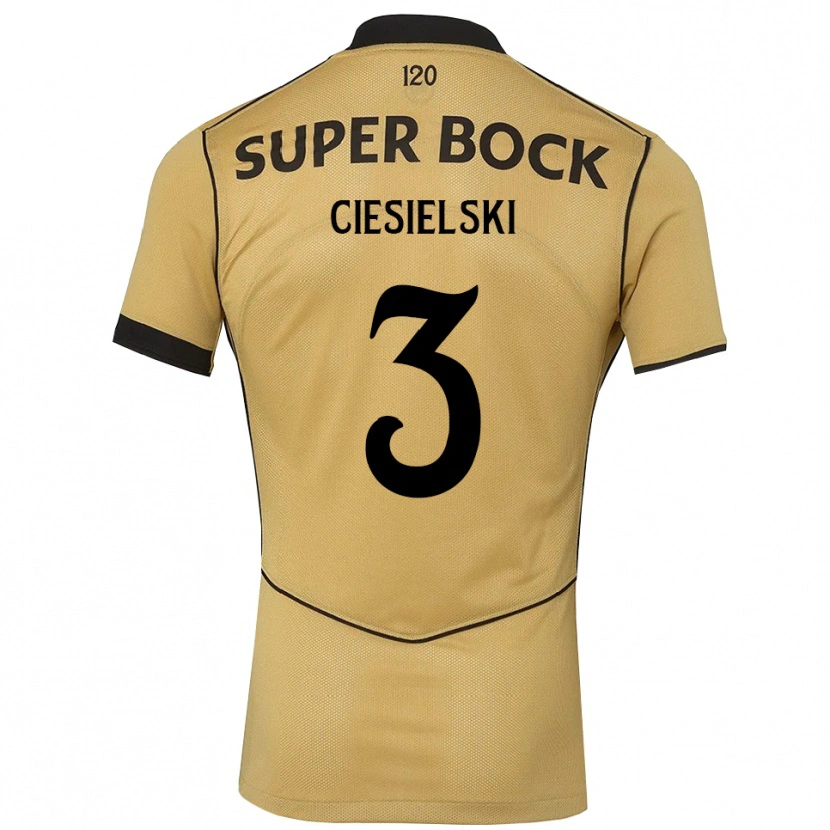 Danxen Kobiety Daniel Ciesielski #3 Goldenrod Czarny Wyjazdowa Koszulka 2026/27 Koszulki Klubowe
