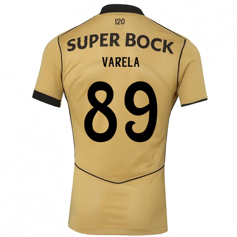 Danxen Kobiety Leonardo Varela #89 Goldenrod Czarny Wyjazdowa Koszulka 2026/27 Koszulki Klubowe