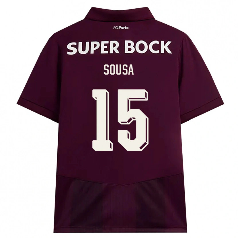 Danxen Kobiety Vasco Sousa #15 Bordowy Biały Wyjazdowa Koszulka 2026/27 Koszulki Klubowe