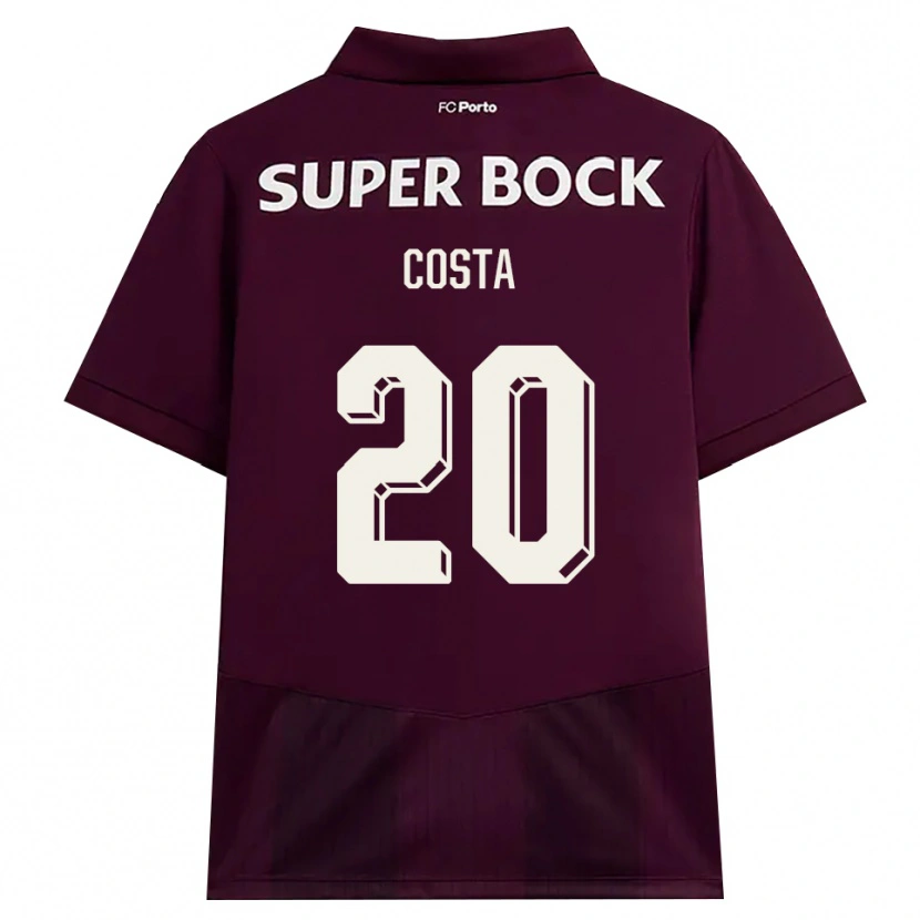 Danxen Kobiety Alberto Costa #20 Bordowy Biały Wyjazdowa Koszulka 2026/27 Koszulki Klubowe