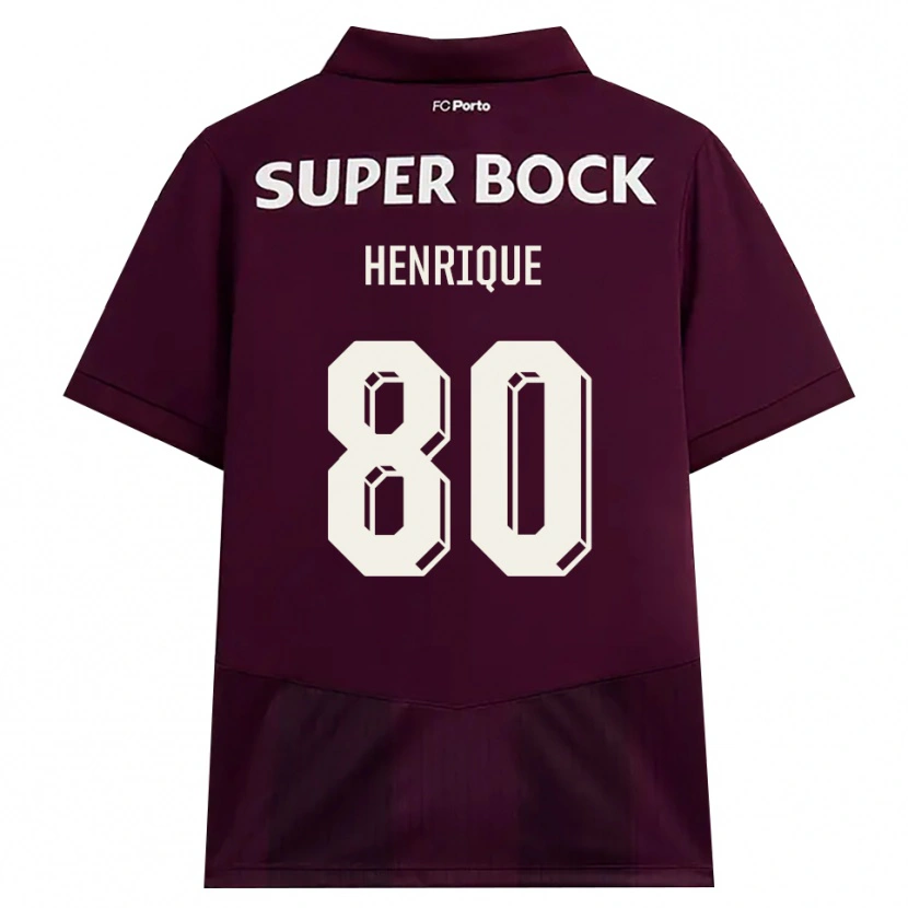 Danxen Kobiety Kaio Henrique #80 Bordowy Biały Wyjazdowa Koszulka 2026/27 Koszulki Klubowe