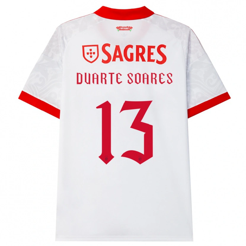 Danxen Kobiety Duarte Soares #13 Biały Czerwony Żółty Wyjazdowa Koszulka 2026/27 Koszulki Klubowe