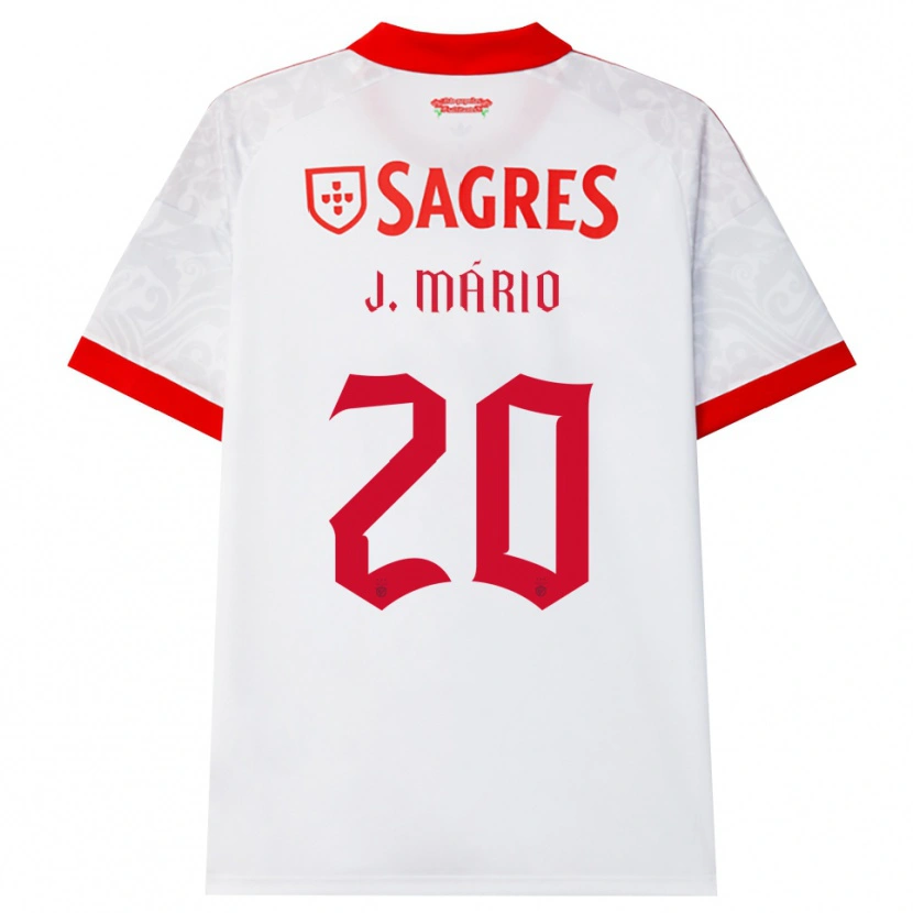 Danxen Kobiety Joao Mario #20 Biały Czerwony Żółty Wyjazdowa Koszulka 2026/27 Koszulki Klubowe