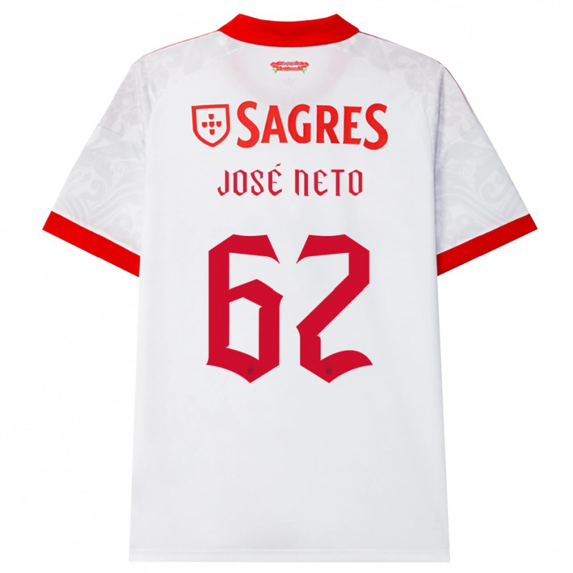 Danxen Kobiety José Neto #62 Biały Czerwony Żółty Wyjazdowa Koszulka 2026/27 Koszulki Klubowe