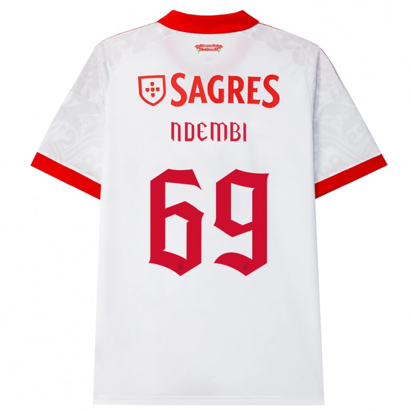 Danxen Kobiety Michée Ndembi #69 Biały Czerwony Żółty Wyjazdowa Koszulka 2026/27 Koszulki Klubowe
