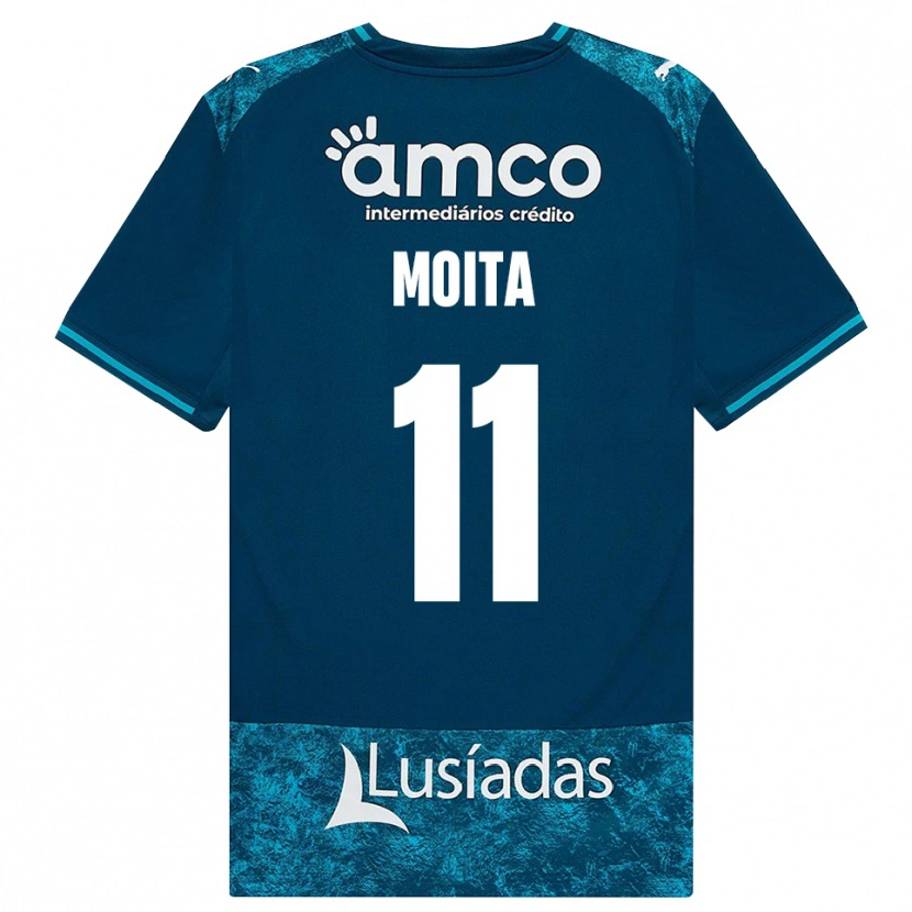 Danxen Kobiety Carlos Moita #11 Darkslategray Średni Turkus Wyjazdowa Koszulka 2026/27 Koszulki Klubowe