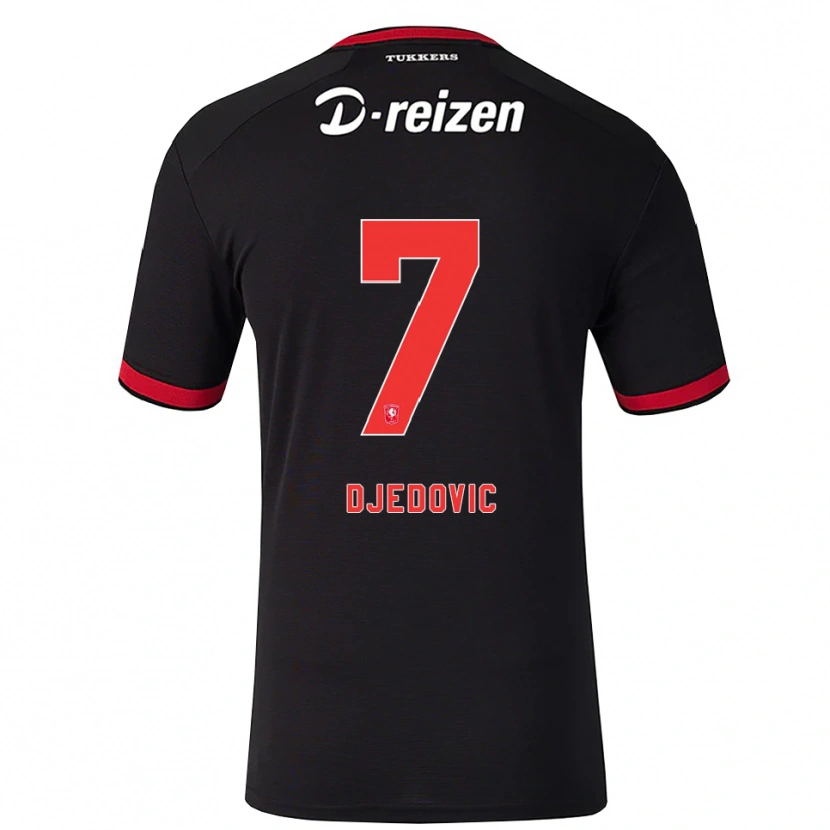 Danxen Kobiety Seldin Djedovic #7 Czerwony Biały Czarny Wyjazdowa Koszulka 2026/27 Koszulki Klubowe
